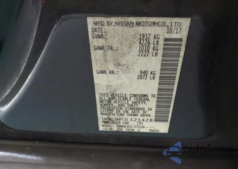 2018 Nissan Altima 2.5 Sl from USA, damaged, VIN 1N4AL3AP7JC121428